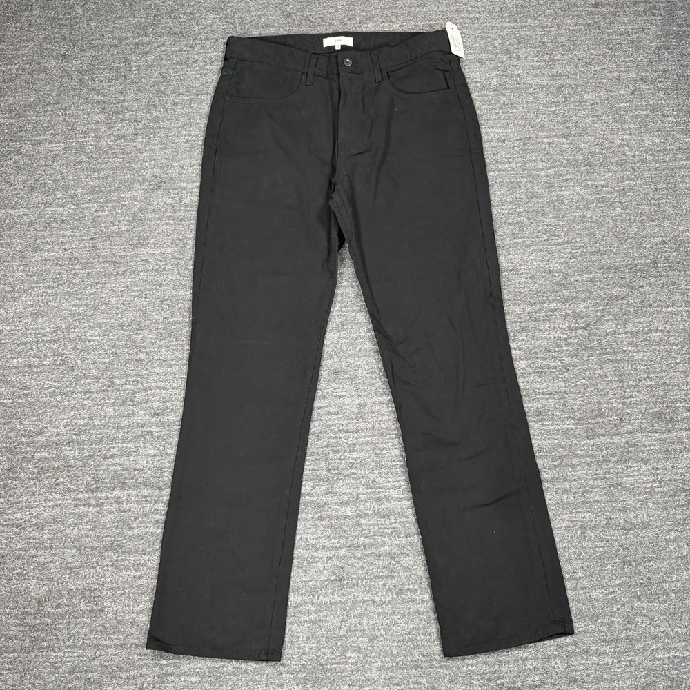 Save Khaki United SKU Canvas Standard Jeans Men 33X31 Black Straight Leg Pants